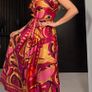 Sleeveless Print Shirt Maxi Dress - Size 10 Image 3