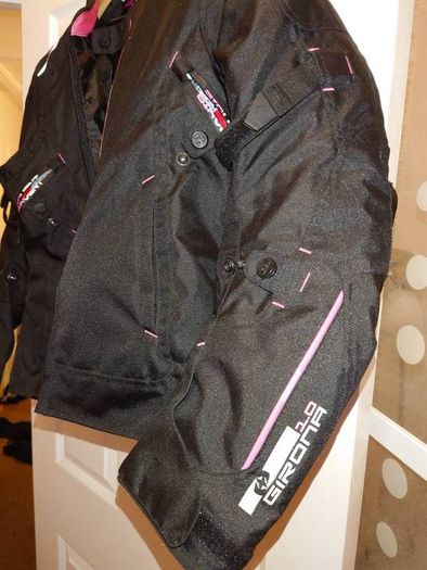 ladies black Girona motorbike jacket