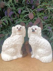 A Pair of Nineteenth Century Staffordshire Dogs(12")