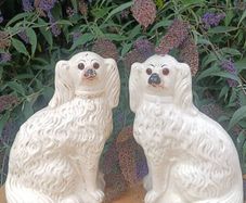 A Pair of Nineteenth Century Staffordshire Dogs(12")