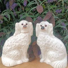 A Pair of Nineteenth Century Staffordshire Dogs(12")