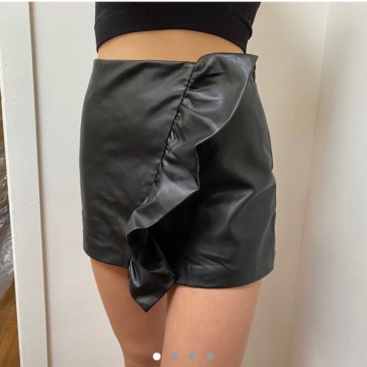 Zara faux leather mini skirt