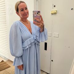 ruffle maxi dress
