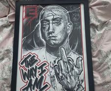 Framed Eminem Print A3