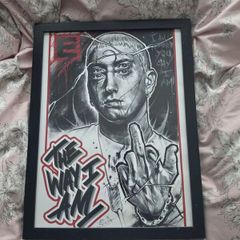 Framed Eminem Print A3
