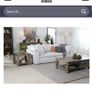 Cream sofa & ottoman Image 4