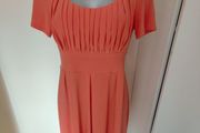 Julian Taylor New York coral midi short sleeve dress size UK12/14 EU40/42 US10 Postage included