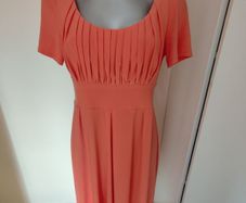 Julian Taylor New York coral midi short sleeve dress size UK12/14 EU40/42 US10 Postage included