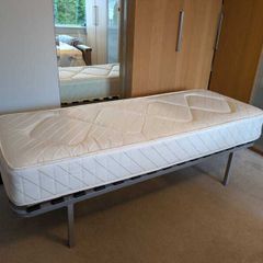 Small single bed frame with mattress