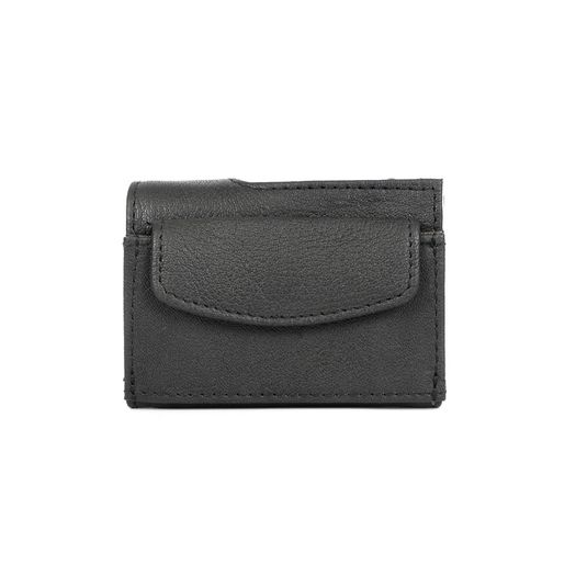 Genuine Leather Pop-Up Card Holder Wallet RFID Blocking Slim Credit Card Case