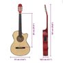 Western Classical Cutaway Guitar with Equalizer and 6 Strings Image 8