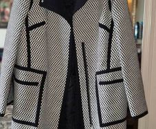 Karen Millen Graphic Tweed Pod Coat UK 14/16, AV