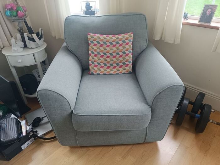 two seater couch and two chairs