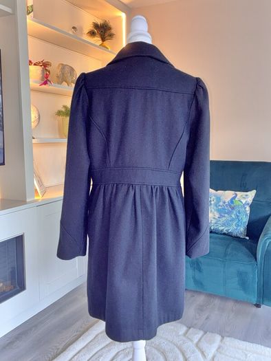 Ladies Black Peplum Coat from H&M Size: UK 12 / EU 40