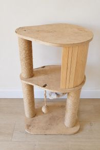 Large Wooden Cat Tree with Hideaway