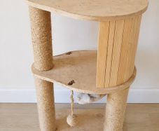 Large Wooden Cat Tree with Hideaway