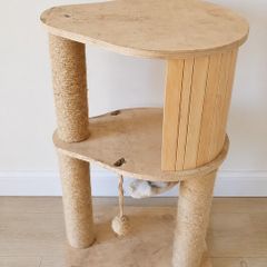 Large Wooden Cat Tree with Hideaway