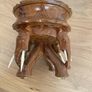 African Art - Handcrafted Wooden Elephant Trunk Ashtray/Candle Holder Image 3