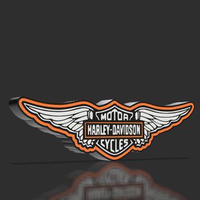 Harley Davidson Winged Lightbox