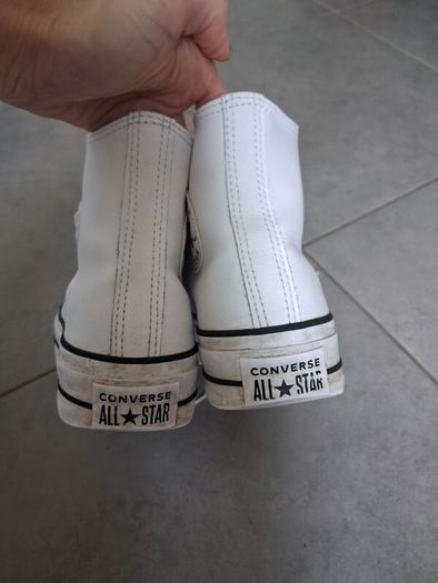 white leather converse