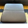Brown Soft Leather Pouffe Image 2