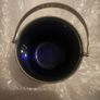 Vintage silver plated blue cobalt glass Image 6