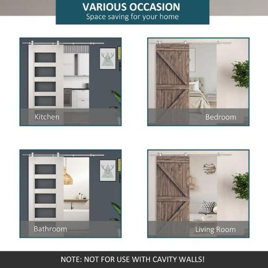 Sliding Wooden Door Track Kit