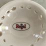 Vintage porcelain tealight holder. Bright white. Filigree. Cut out. Candle. Regal. Circa late 20th century. Image 4