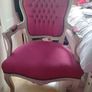 Dressing table with triple mirror and matching chair Image 3