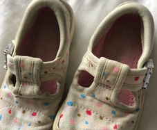 clarks doodles canvas t bar shoes