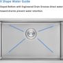 Stainless Steel Kitchen Sink, 70X40CM, BoomHoze Undermount Single Bowl Outdoor Campervan Sink with Silencer Pad, Drainer Fittings, Drop in Flushmount or Topmount Installation, Brushed Image 6