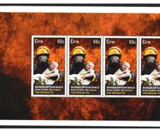 2012 Ireland 150th Anniversary of the Dublin Fire Brigade (DFB) General Firefighting Commemorative Stamp Booklet Pane Mint Never Hinged (MNH). Hibernian HP216