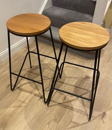 Black Metal BarStool x 2