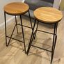 Black Metal BarStool x 2 Image 5