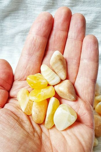 CLEARANCE Orange Calcite tumbled stone natural gemstone life force energy 250g