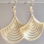 Gold traingle vortex geometric earring Image 3