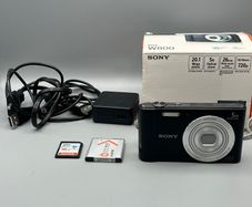 Sony DSC-W800 20.1MP Digital Camera Black - Boxed - Full Kit