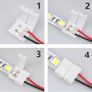 2 Pin 8mm PCB Connector Cable Adapter RGB 3528 5050 LED Strip Light Image 4