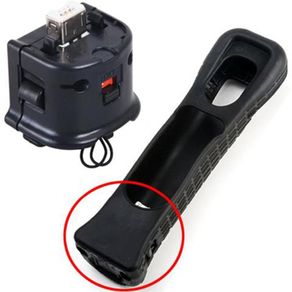 Motion Plus Adapter Sensor with Silicone case for Nintendo Wii Remote - Black