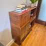 Mid-Century Cocktail Cabinet with gold-leafed backing vintage mirror Image 8