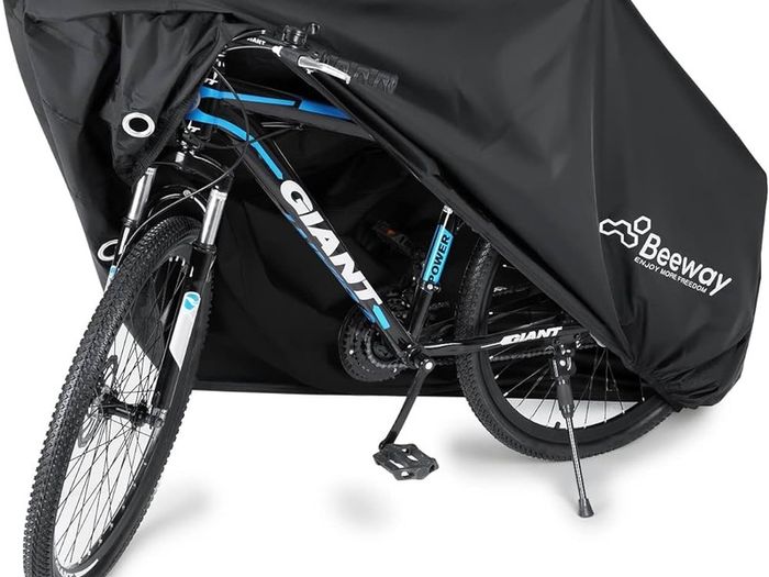 FREE EXPRESS SHIPPING Bike Cover, Waterproof Bicycle Cover Indoor Outdoor Storage - 210T Nylon with Pu Coating, Safty Straps, Lock-holes, Fits for Most Bikes