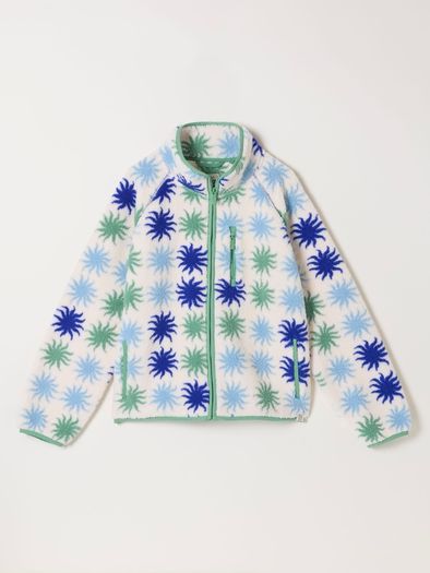 FatFace Ivory Sun Tile Zip Through Fleece