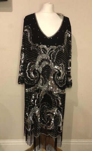 NEW black sparkly dress (size 24)