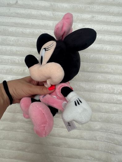 Disney Minnie Mouse Sitting Pink Dot Dress approx. 20cm Used Please see pictures