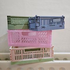 Set of four foldable baskets