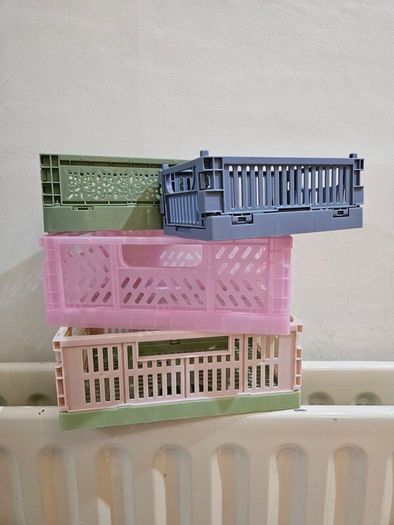 Set of four foldable baskets