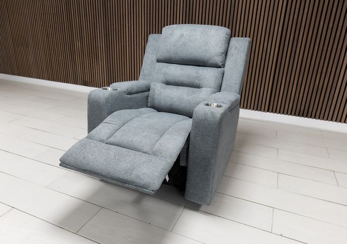 Titan Grey Fabric Recliner Sofa Set