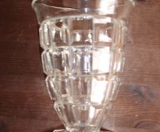 Art Deco Bohemian Rindskopf Glass Pressed Cup 1930's