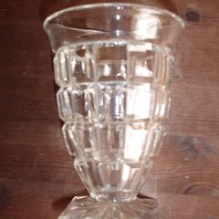 Art Deco Bohemian Rindskopf Glass Pressed Cup 1930's