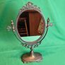 Ornate Victorian Style Brass Swivel Vanity Mirror  Antique Dressing Table Mirror Image 7